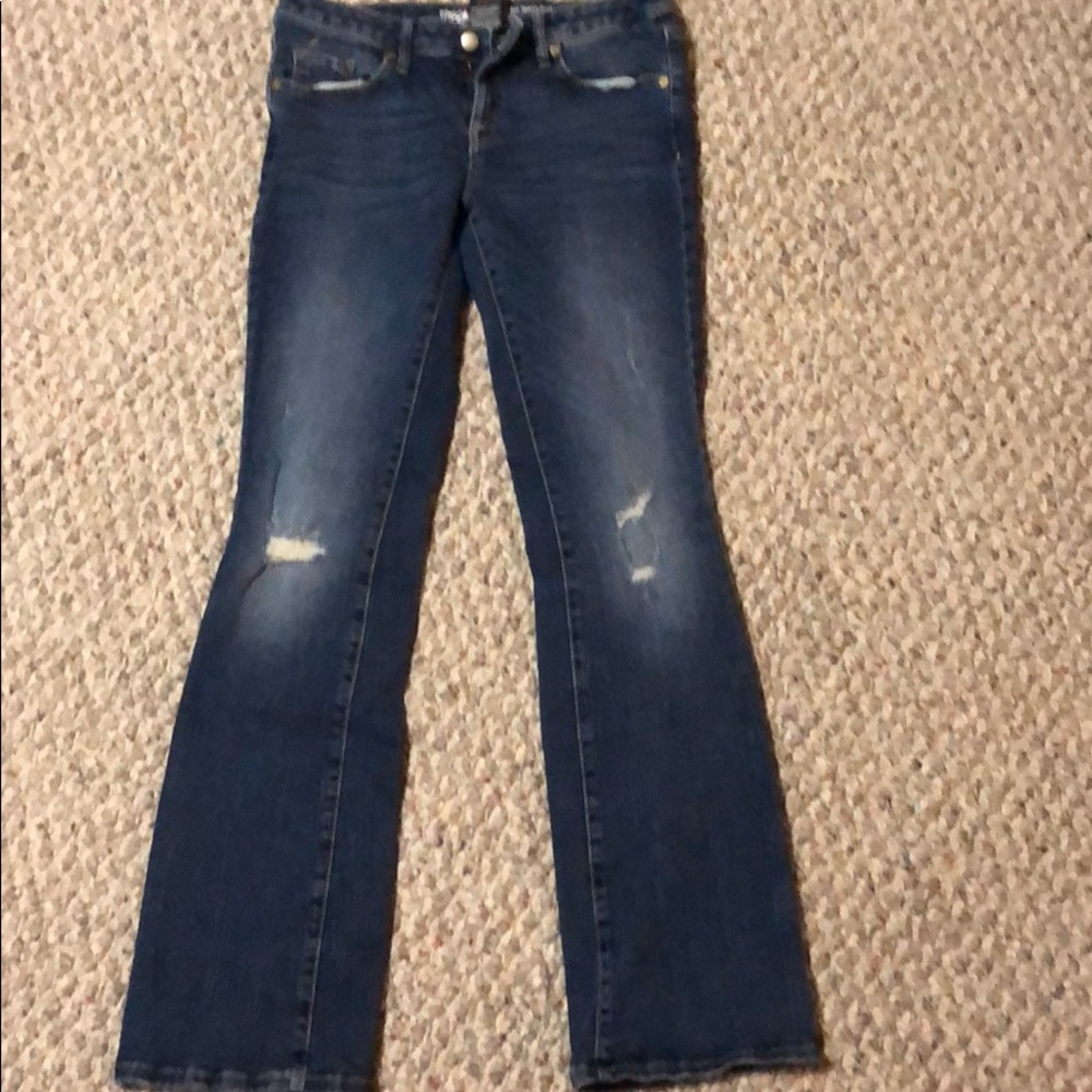 Women’s distressed skinny boot jeans size 2r